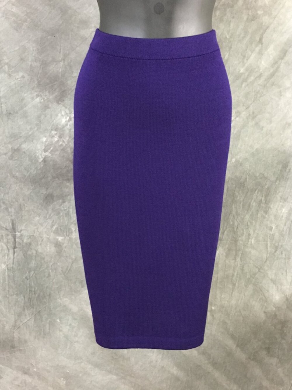 NWT NEW St John collection knit velvet purple jacket skirt suit size 14 - Picture 9 of 10